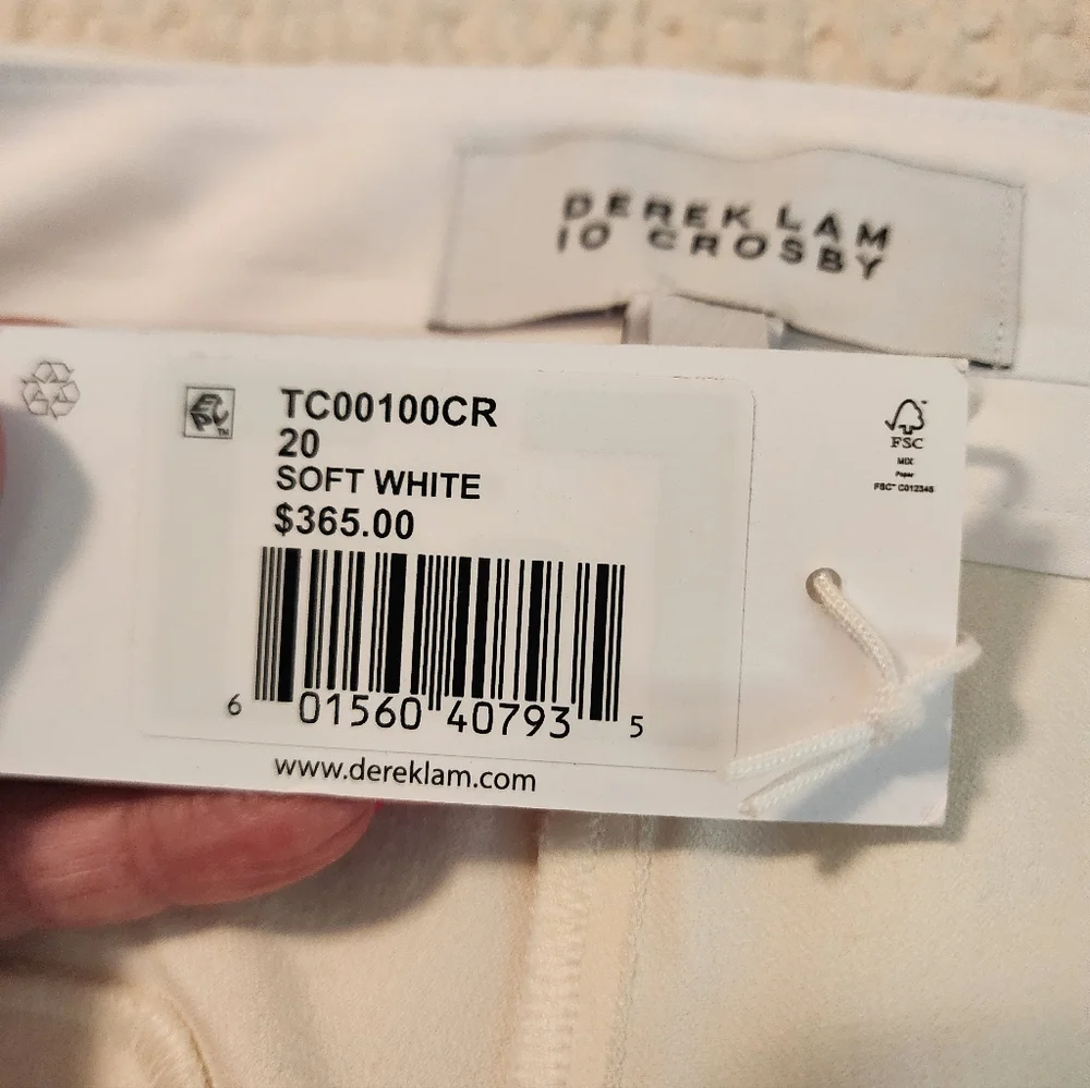 Derek Lam IO Crosby Cream Flare Pants $365 Old Money Quiet Luxury Sz 20 NWT - Picture 12 of 15